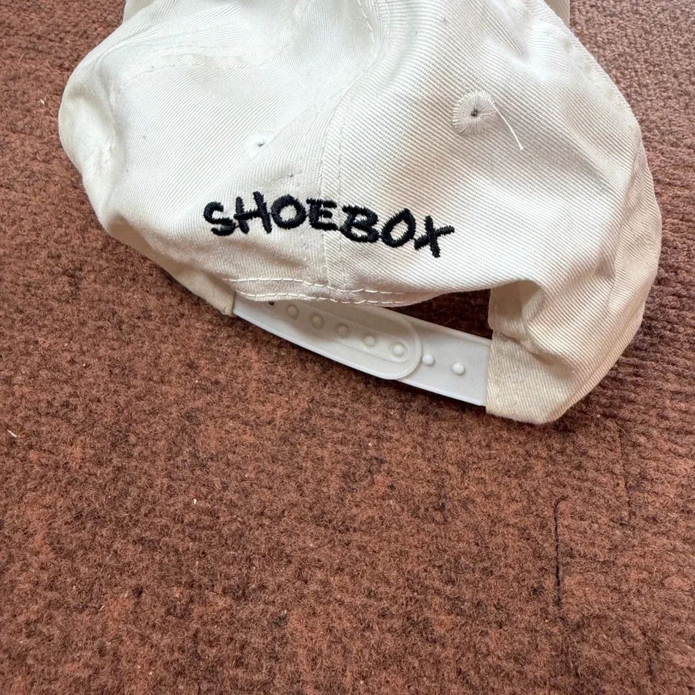 Vintage Shoebox 50th Birthday Snapback Hat White 50 is Five Perfect 10s Cotton